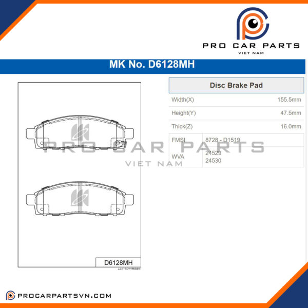 Bố thắng trước mitsubishi Zinger 2008-