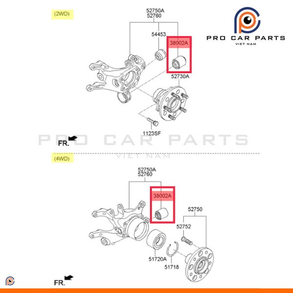 Cao su moay ơ sau lớn Elantra 2006-2011