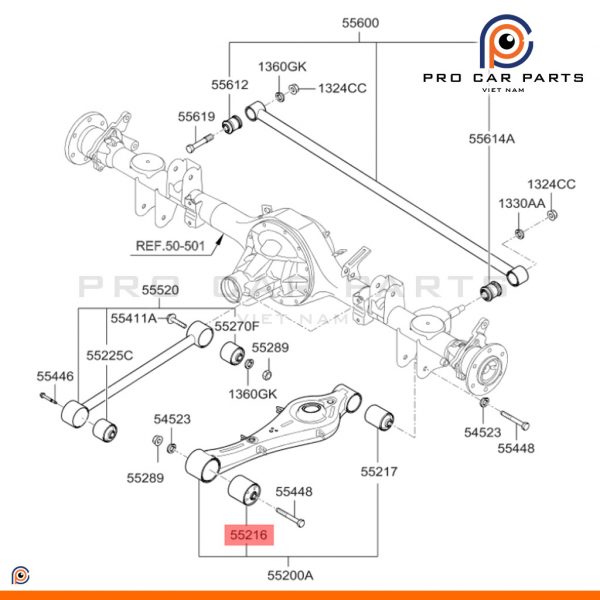 Cao su càng I sau lớn Grand Starex 2007-2018- (Bệ đỡ lò xo)