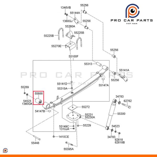 Cao su nhíp đầu trước Grand Starex 2007-2018-