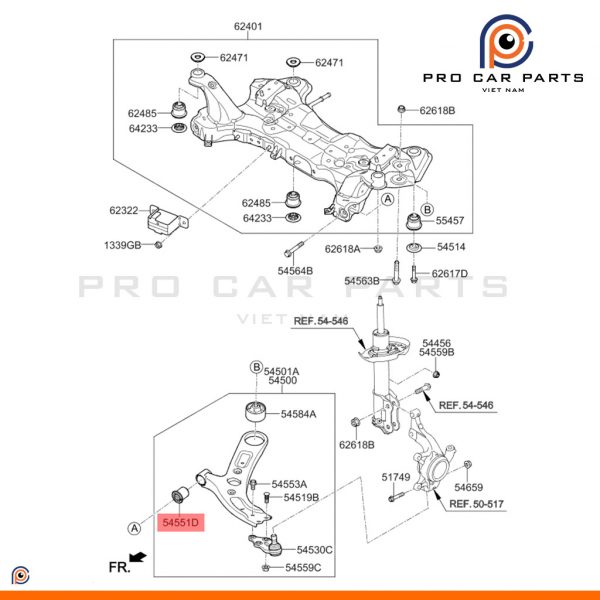 Cao su càng A nhỏ Sedona 2014-2021