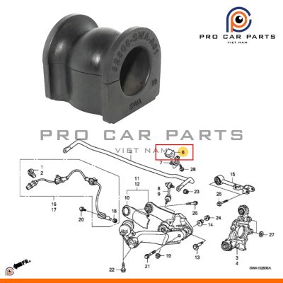Cao su cân bằng sau Honda CRV 2006-2018 (Động Cơ 2.0, 2.4)