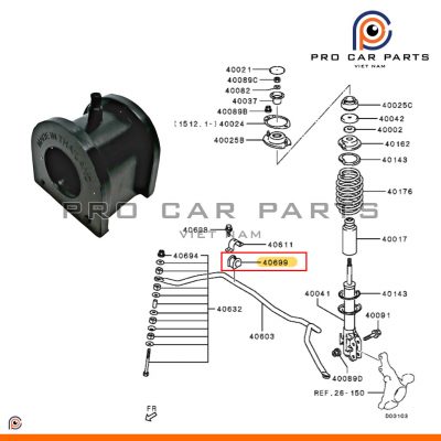 Cao su cân bằng trước Mirage 2012-2019