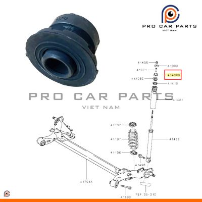 Cao su đệm phuộc sau trên Mirage 2012-2019