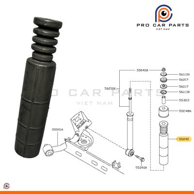 Chụp bụi phuộc sau Tiida 2004-2012