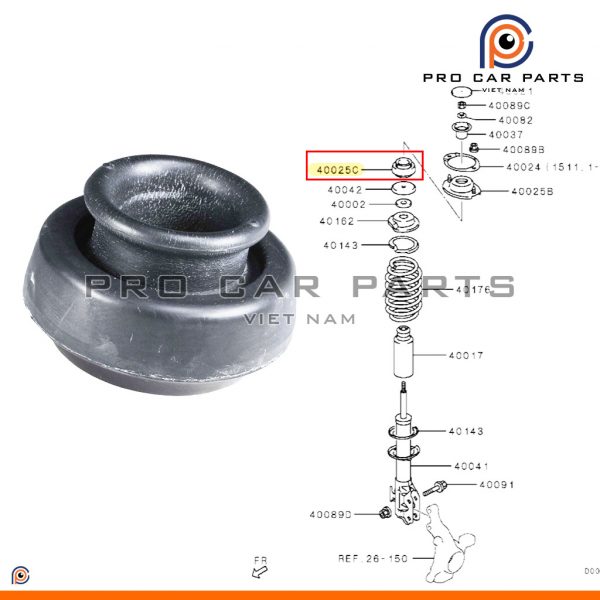 Ruột ép bát bèo phuộc trước Mirage 2012-2019