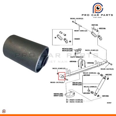Cao su nhíp sắt Isuzu D-Max 2002-2012-