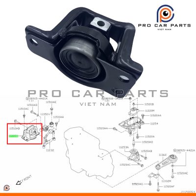 Cao su chân máy phải Livina 2007-2012