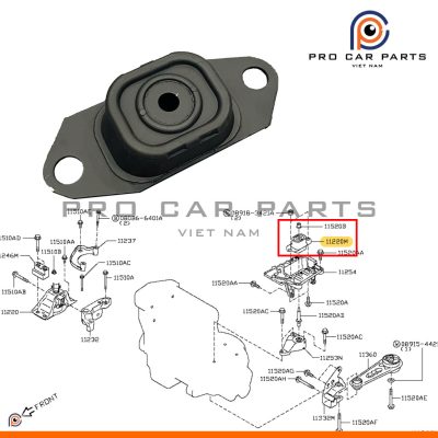 Cao su chân máy trái Livina 2007-2012 AT