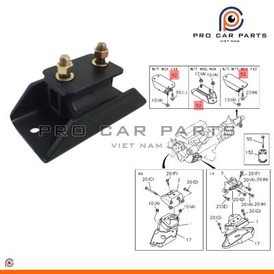 Cao su chân hộp số Isuzu MU-X 2013- AT